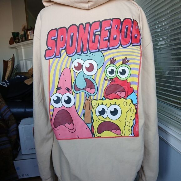 Nickelodeon Spongbob Hoodie Large Back Patch Size XL - Picture 4 of 9